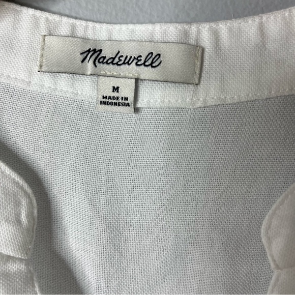 Madewell Cotton Gauze Pocket Tunic Shirt White Size Medium Style NA335 - Picture 4 of 7